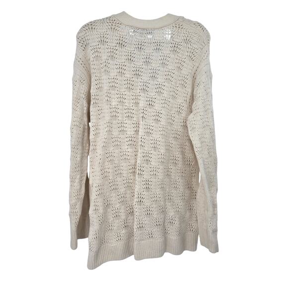 HILL HOUSE SMALL MERINO WOOL OVERSIZE KNIT BUTTON UP LONG SLEEVE CARDIGAN - Picture 2 of 5